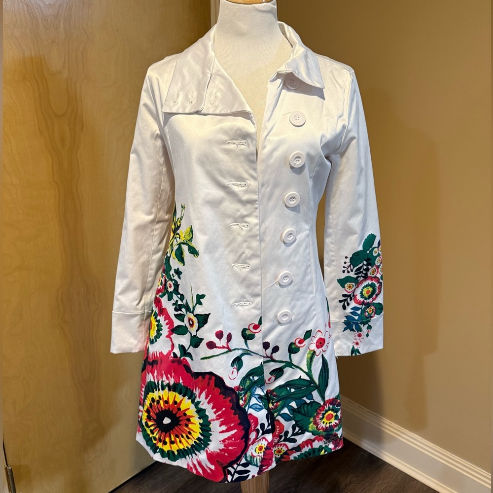 Desigual Artistic Flower Button-Down Jacket